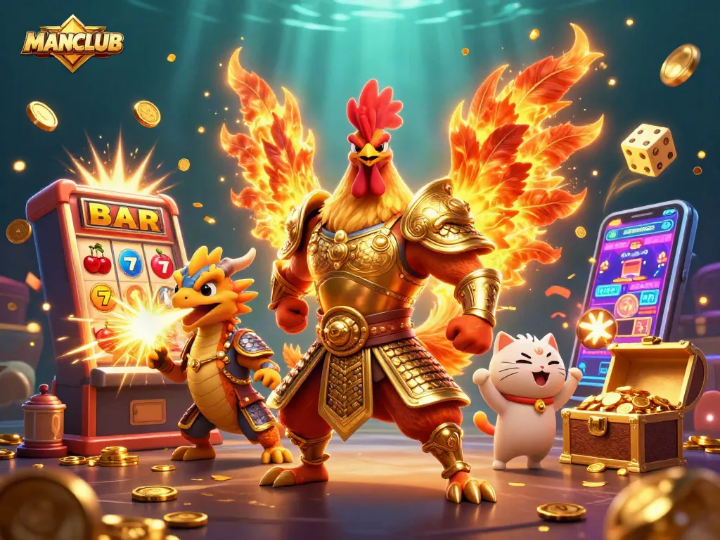 Engage with MANCLUB through stunning slots, winning jackpots, and 3D illustrated characters.