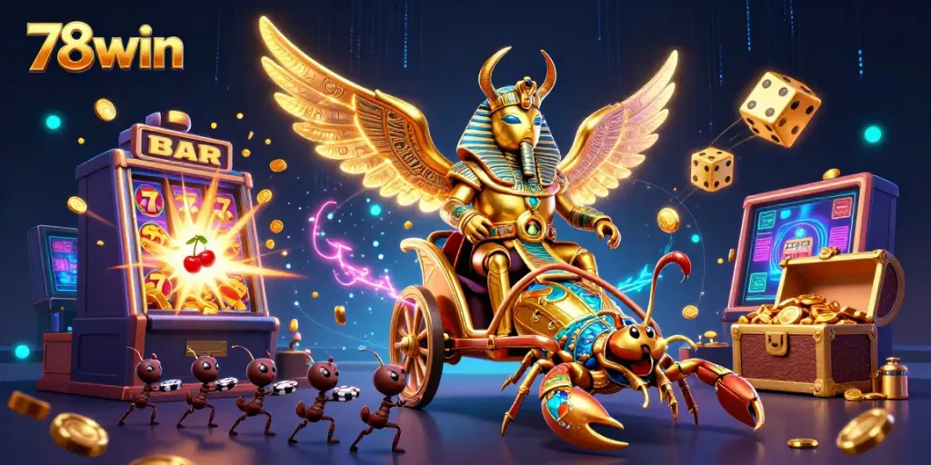 Experience thrilling gameplay with 78win in a vibrant casino setting featuring dynamic game elements and characters.